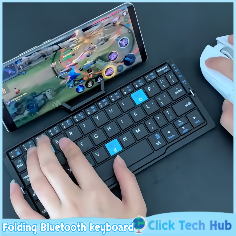 Gaming Keyboard And Mouse Combo Wireless - Folding Bluetooth Keyboard Magnetic Bracket Keyboard