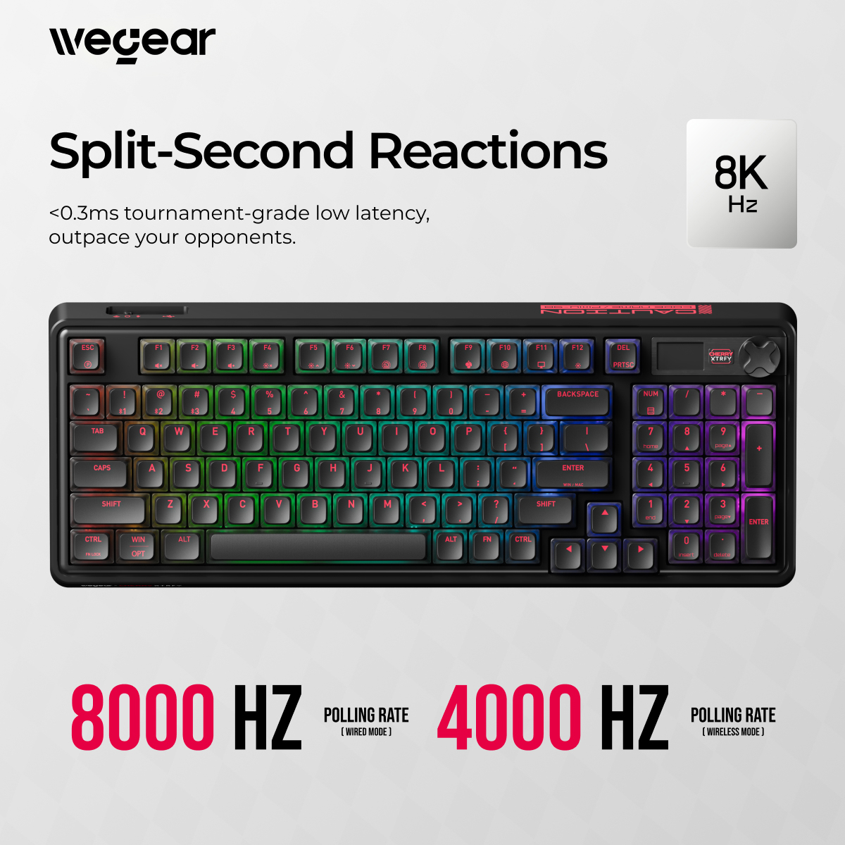 Gaming Keyboard Thocky - wegear & Cherry XTRFY PIXIU98 Mechanical