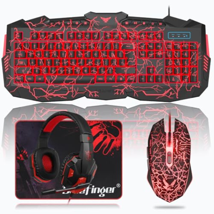 Gaming Keyboard Mouse And Headset Combo - Gaming Keyboard Mouse Headset Combo, USB
