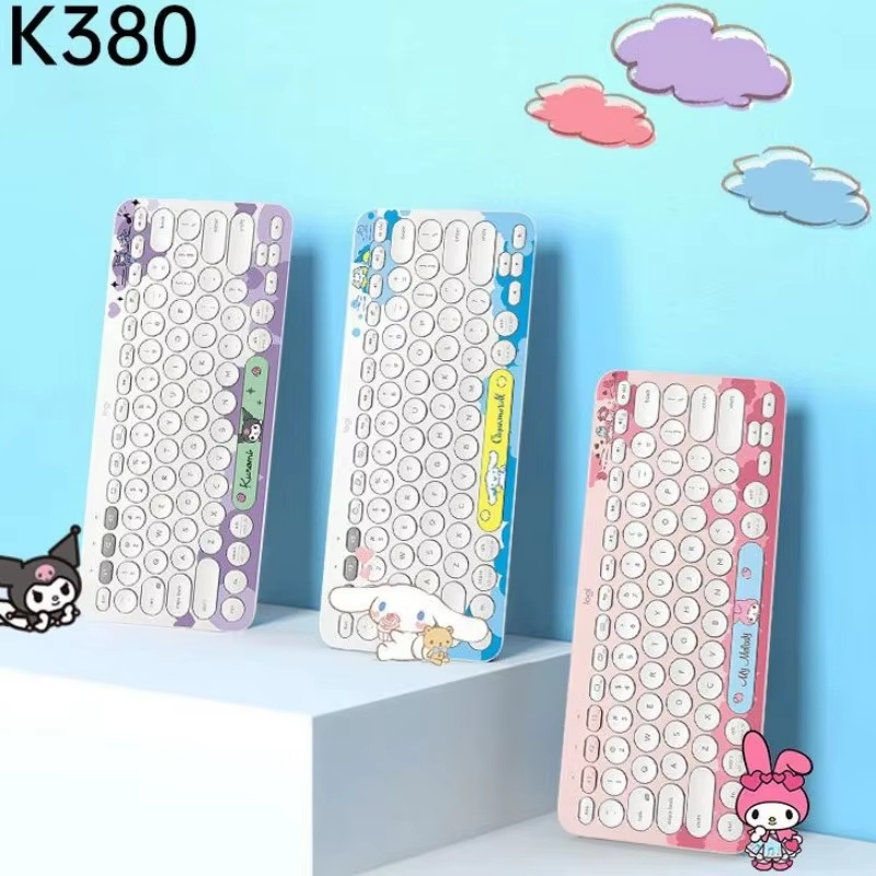 Gaming Keyboard And Mouse Combo Wireless - Logitech K380 Sanrio Cinnamoroll Kuromi Wireless