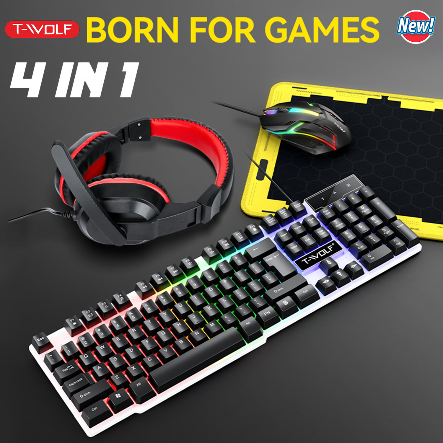 Gaming Keyboard Mouse And Headset Combo - 2025 Mouse Keyboard Headset Mouse Pad