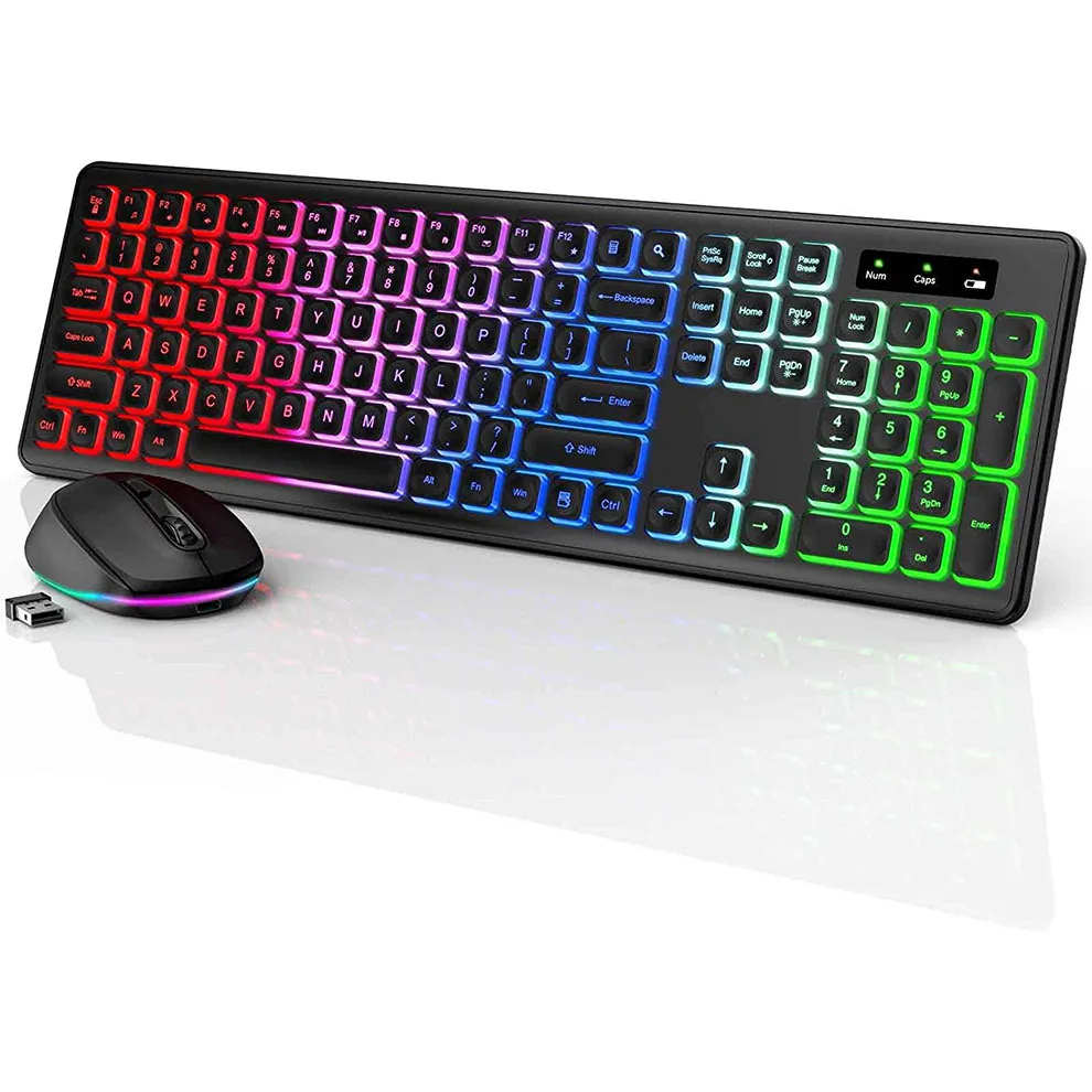 Gaming Keyboard And Mouse Combo Wireless - Wireless Keyboard and Mouse Combo Backlit