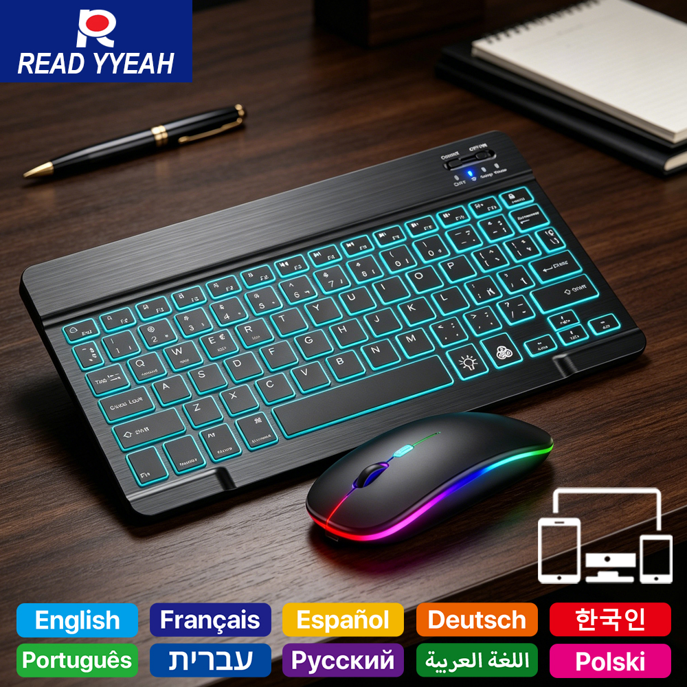 Gaming Keyboard And Mouse Combo Wireless - 2026 Backlight Bluetooth Keyboard Rechargeable With