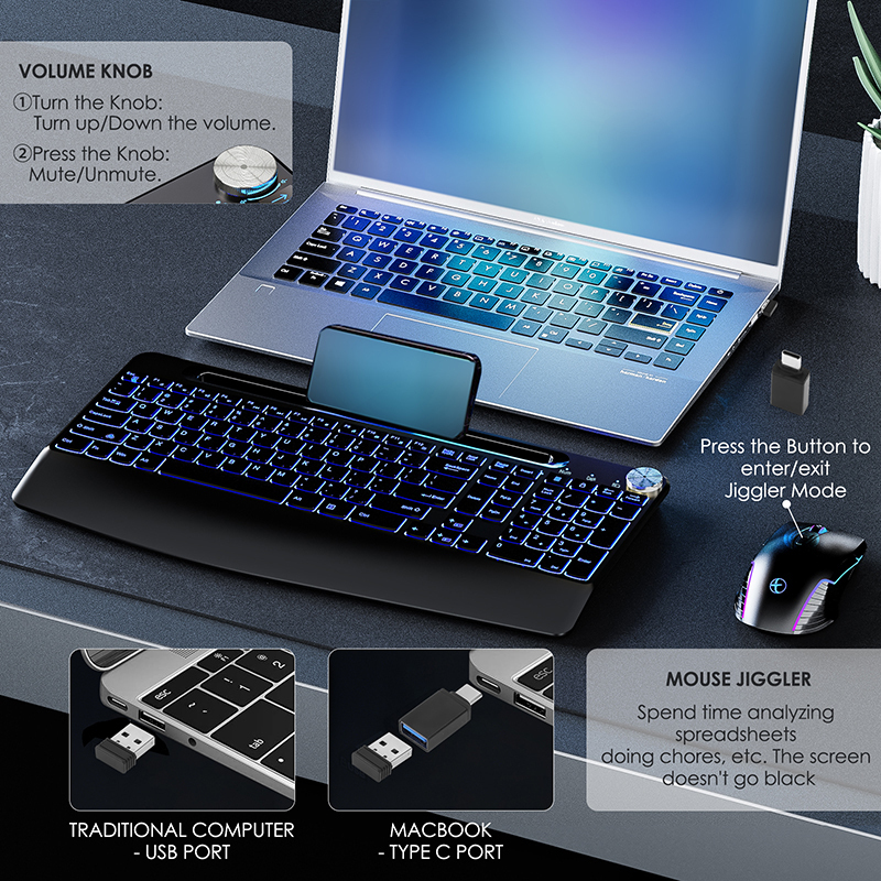 2.4G&Type-C Wireless Keyboard  – Gaming Keyboard And Mouse Combo Wireless Bewertung und Preis