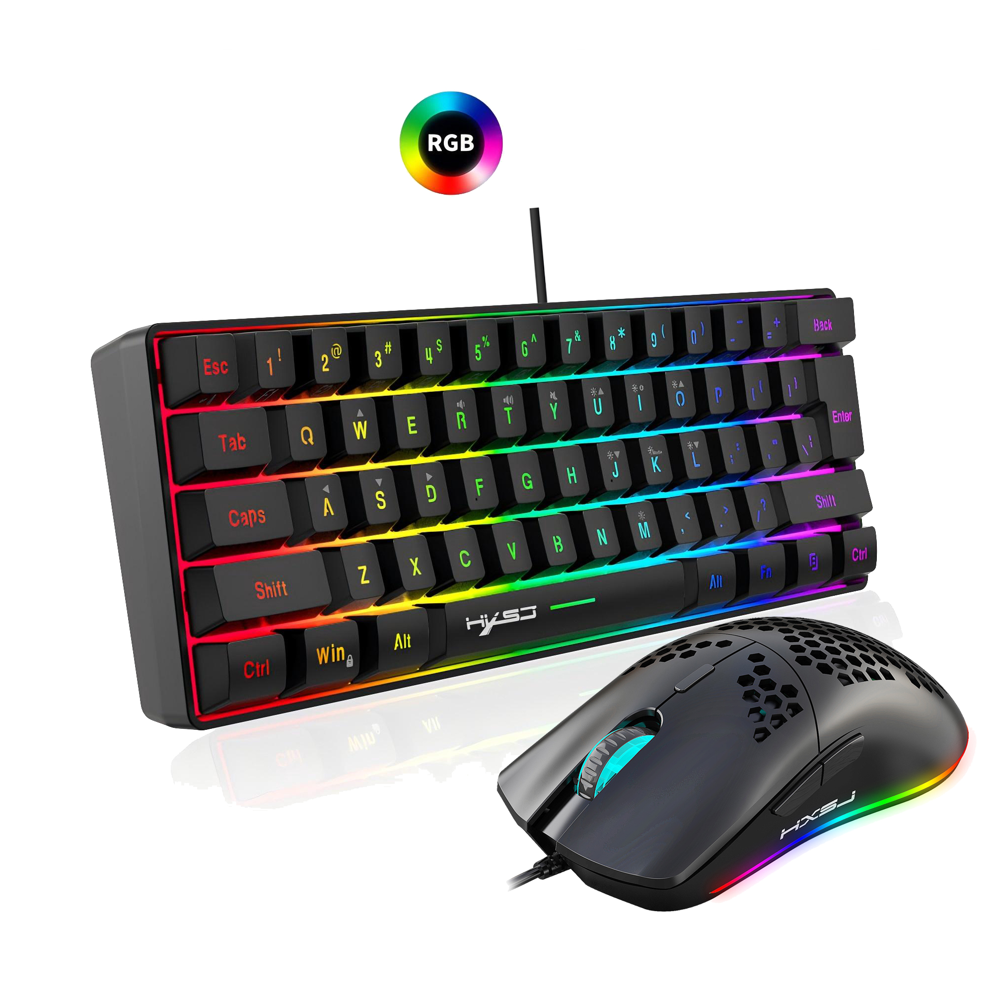Hot selling HXSJ 61 keys V700  – Gaming Keyboard Extension Bewertung und Preis