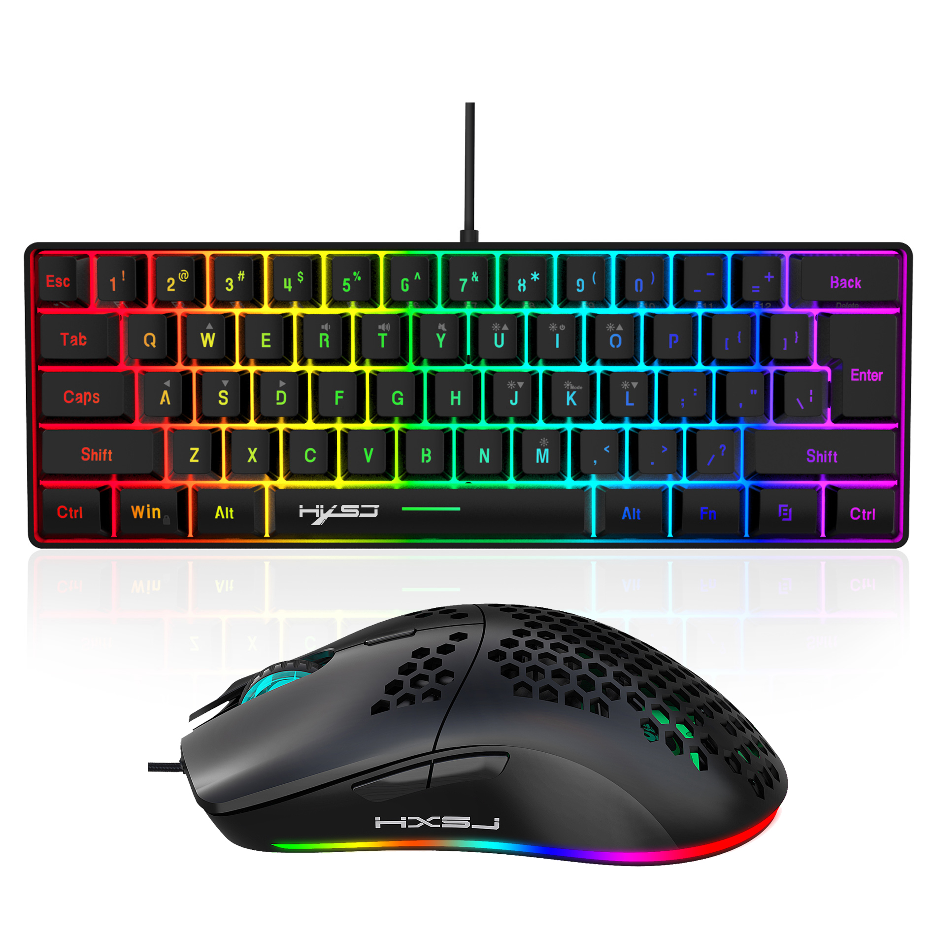 Hot selling HXSJ 61 keys V700  – Gaming Keyboard Extension Bewertung und Preis