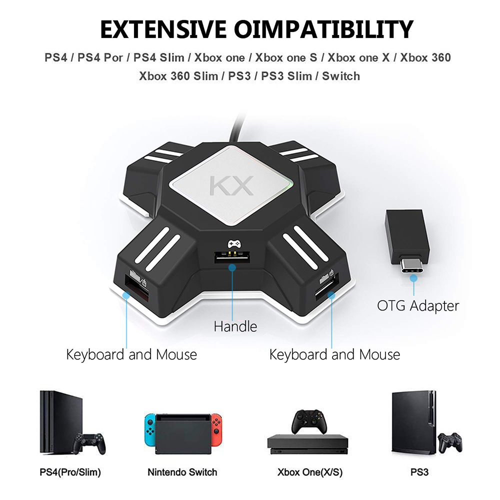 KX Adapter For PS4 Controller  – Gaming Keyboard And Mouse For Xbox Bewertung und Preis