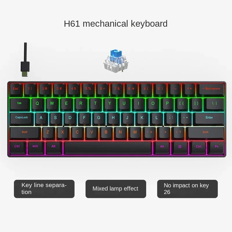 Mechanical keyboard 60% white  – Gaming Keyboard Budget Bewertung und Preis