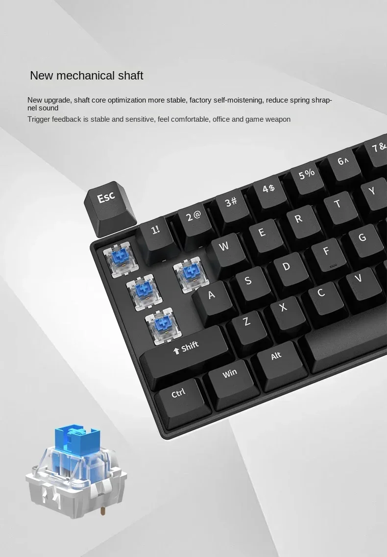Mechanical keyboard 60% white  – Gaming Keyboard Budget Bewertung und Preis