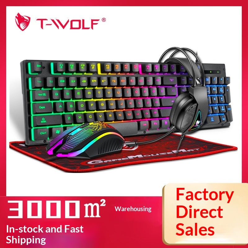 Bestseller T-Wolf Tf400 4 In 1 – Gaming Keyboard Mouse And Headset Combo Bewertung und Preis