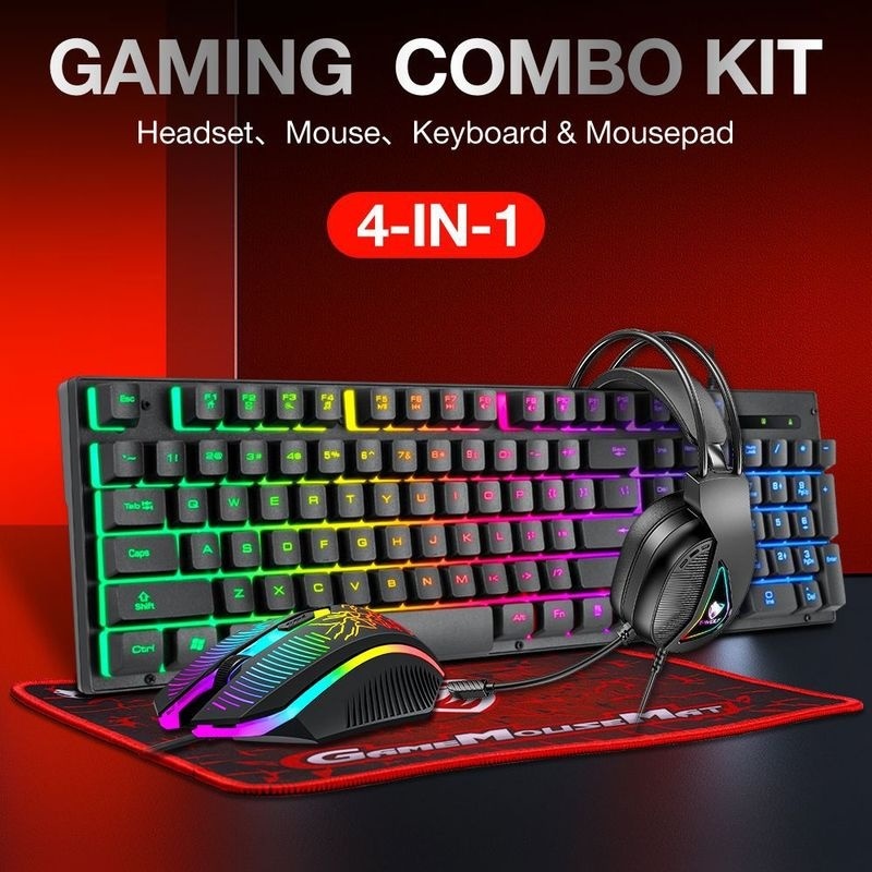 Bestseller T-Wolf Tf400 4 In 1 – Gaming Keyboard Mouse And Headset Combo Bewertung und Preis