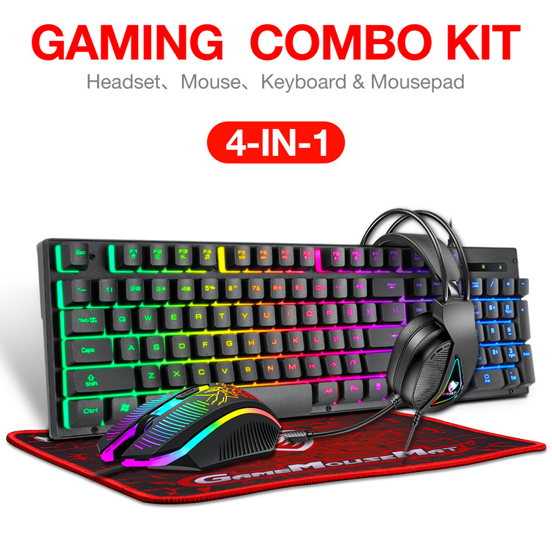 Bestseller T-Wolf Tf400 4 In 1 – Gaming Keyboard Mouse And Headset Combo Bewertung und Preis