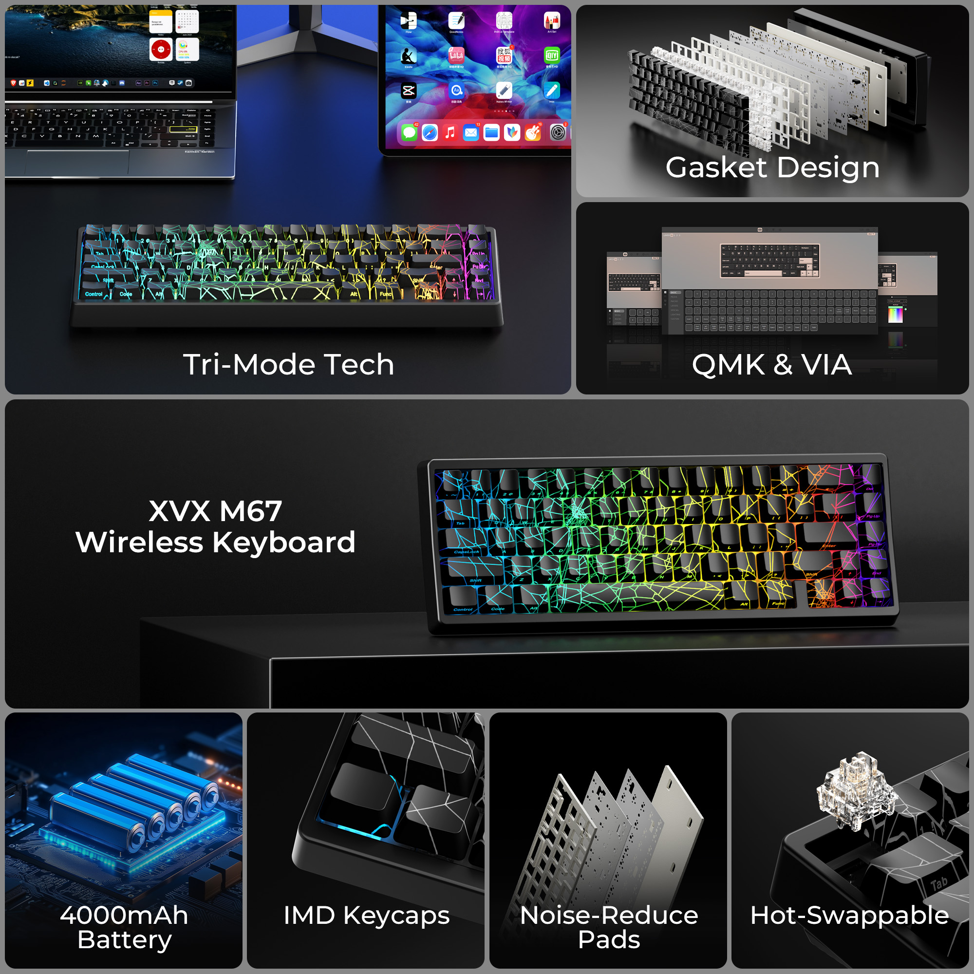 XVX M67 60% Percent Keyboard W – Gaming Keyboard Thocky Bewertung und Preis