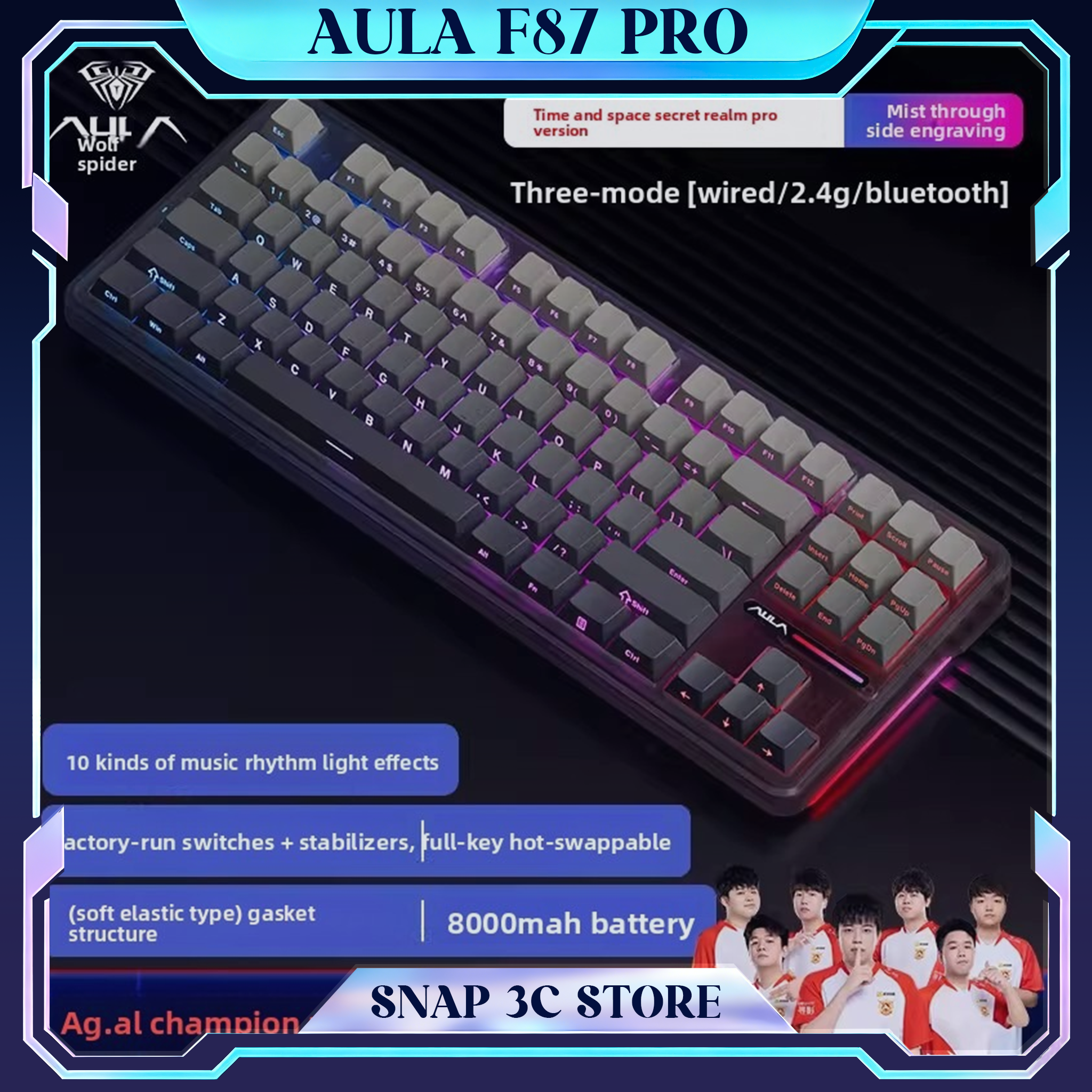 AULA F87 Pro Wireless Mechanic – Gaming Keyboard Thocky Bewertung und Preis
