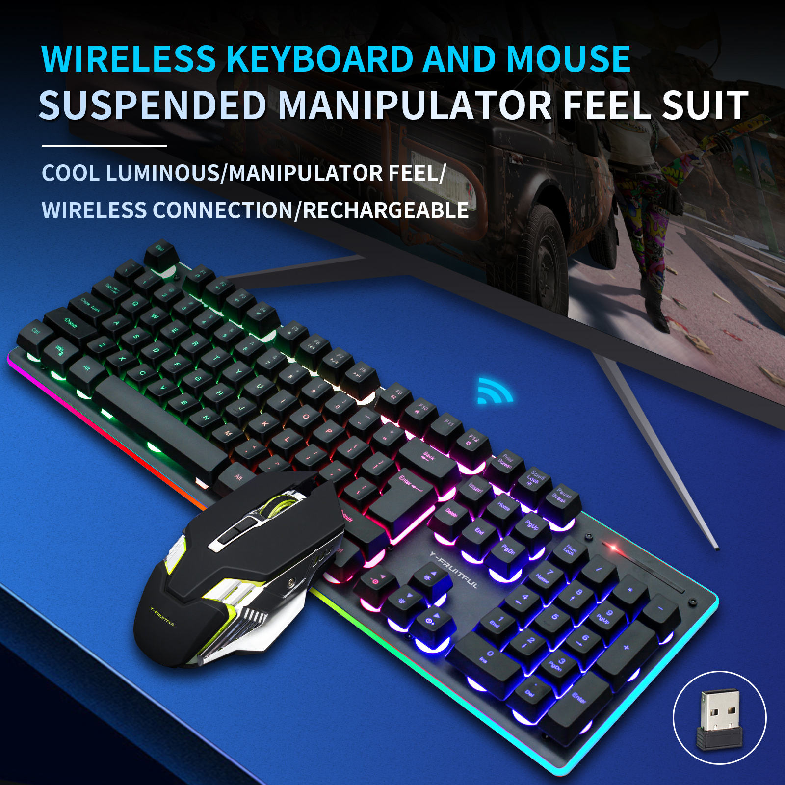 104 Keys RGB Computer Wireless – Gaming Keyboard And Mouse Combo Wireless Bewertung und Preis