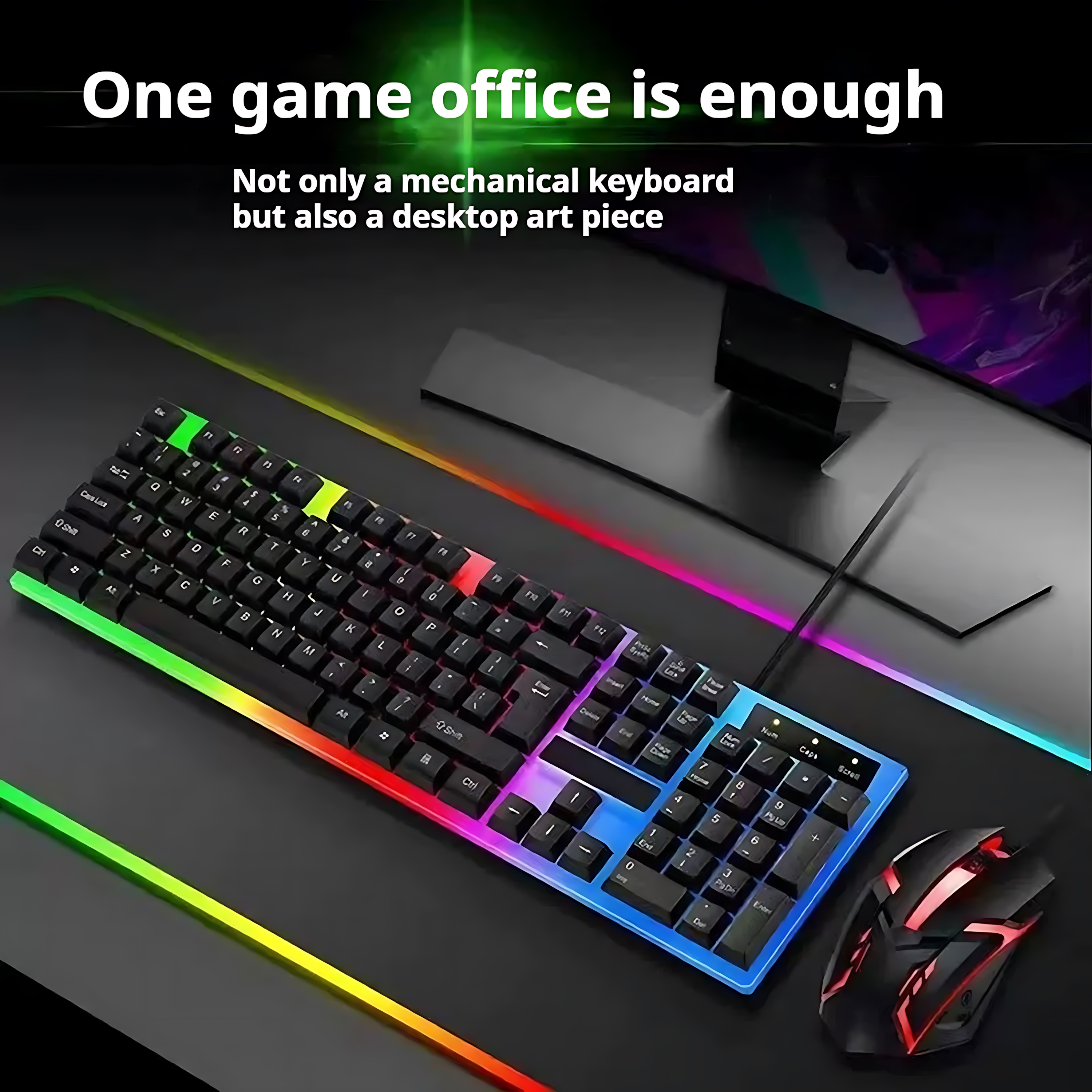 Rainbow Backlit Wired Keyboard – Gaming Keyboard Mouse Combo Bewertung und Preis