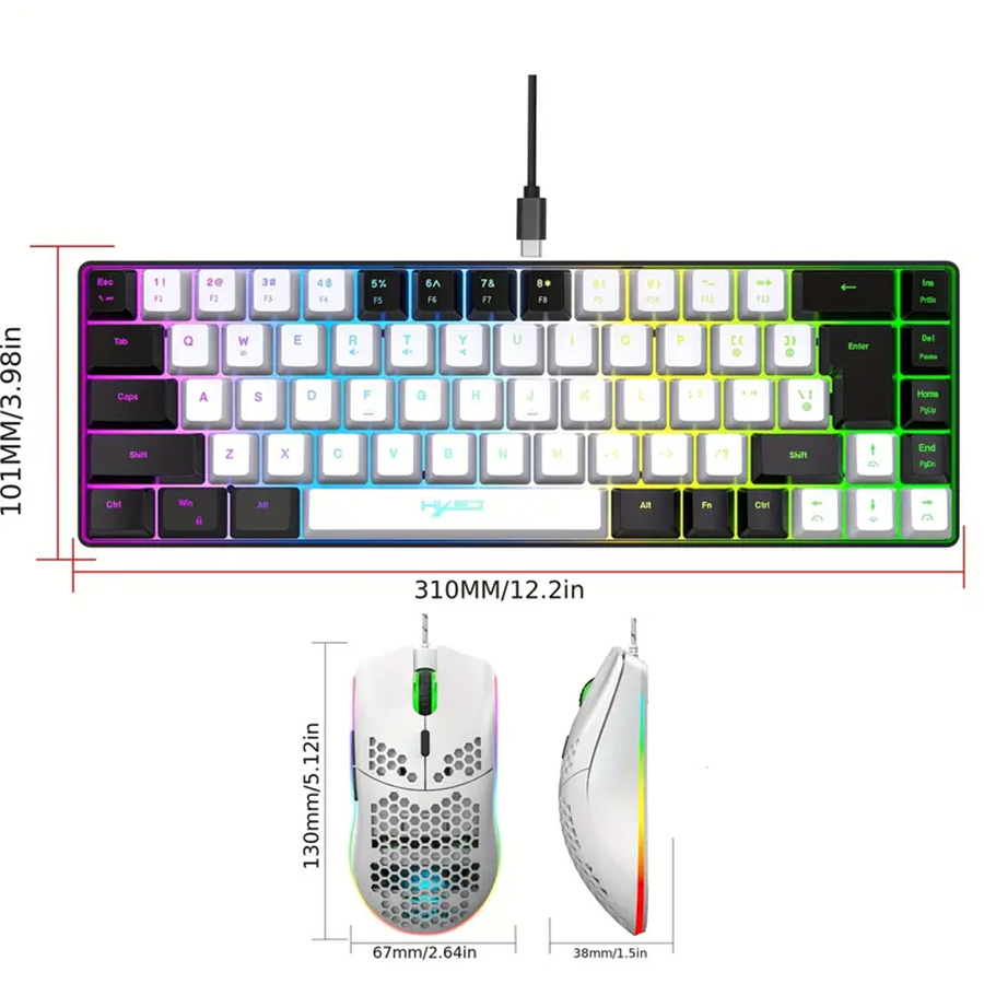 Ergonomic 68-Key Mini Wired Ke – Gaming Keyboard And Mouse For Xbox Bewertung und Preis