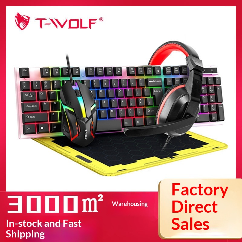 T-Wolf Tf240 4 In 1 Spanish Ga – Gaming Keyboard Mouse And Headset Combo Bewertung und Preis