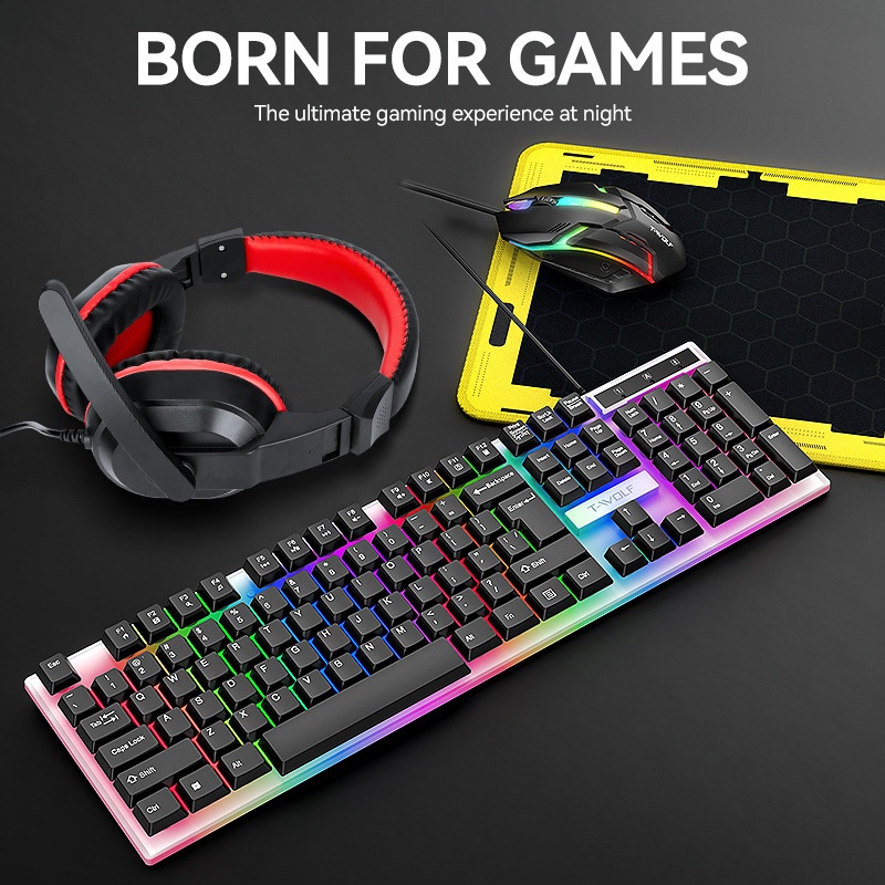 T-Wolf Tf240 4 In 1 Spanish Ga – Gaming Keyboard Mouse And Headset Combo Bewertung und Preis