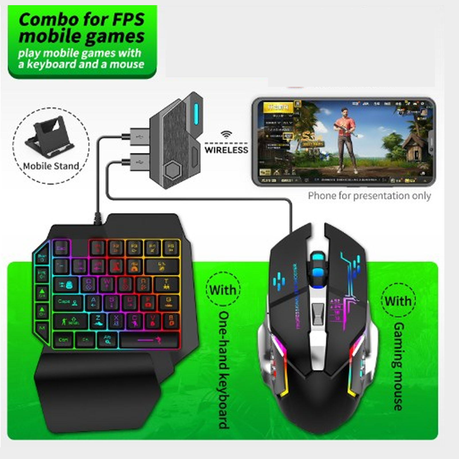 Mobile Game Combo Pack Bluetoo – Gaming Keyboard Hand Bewertung und Preis