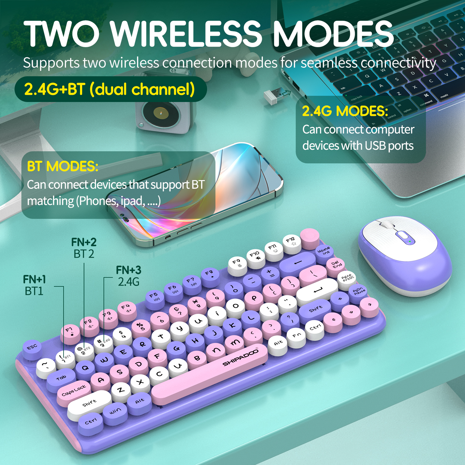 81 keys Bluetooth 2.4G Wireles – Gaming Keyboard And Mouse Combo Wireless Bewertung und Preis
