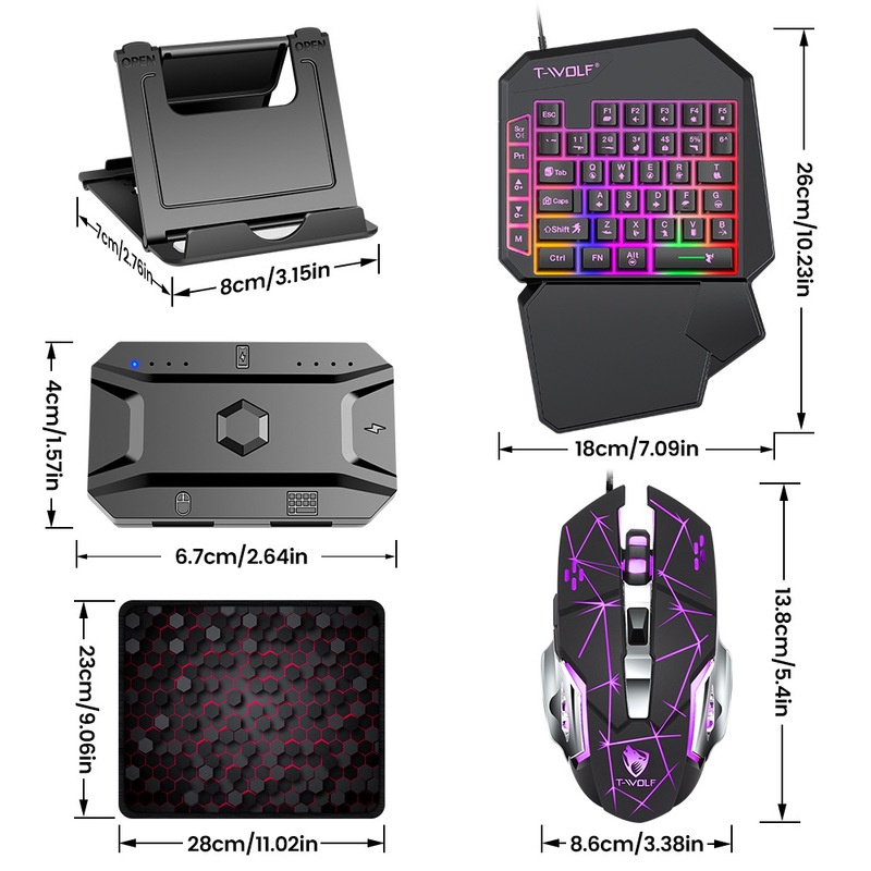T-Wolf Tf950 5 In 1 One Handed – Keyboard Mouse Bundle Gaming Bewertung und Preis