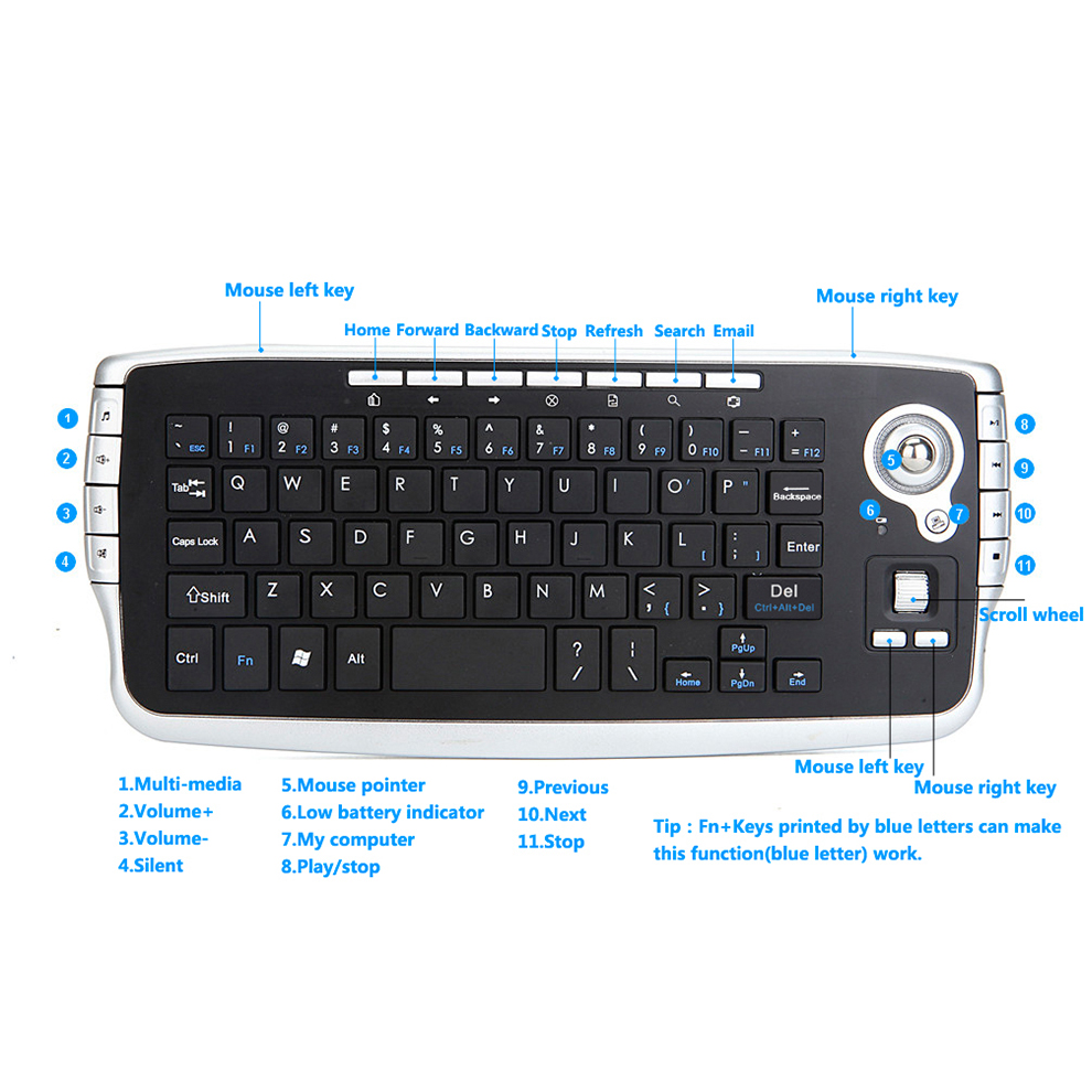 Jomaa Portable USB Wireless Tr – Gaming Keyboard Budget Bewertung und Preis