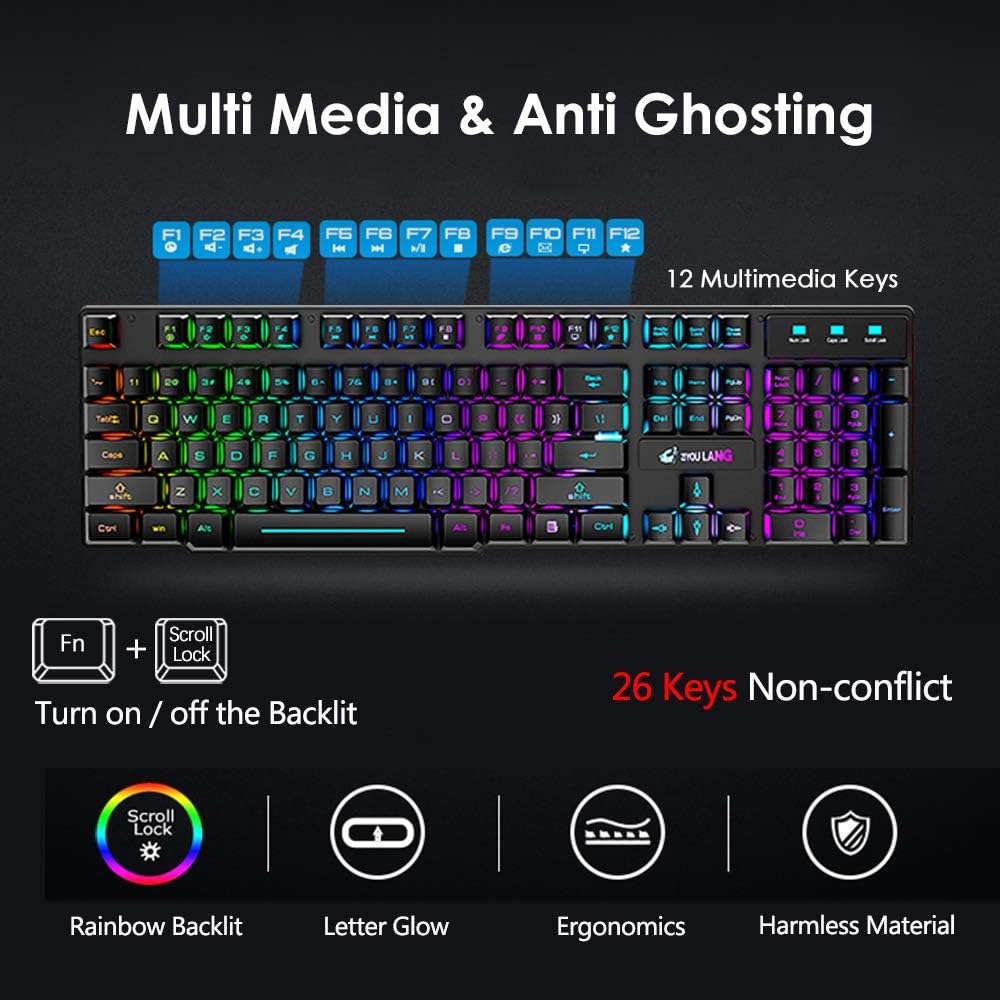 MAMBASNAKE x ZIYOU LANG T3 Wir – Gaming Keyboard And Mouse Combo Wireless Bewertung und Preis
