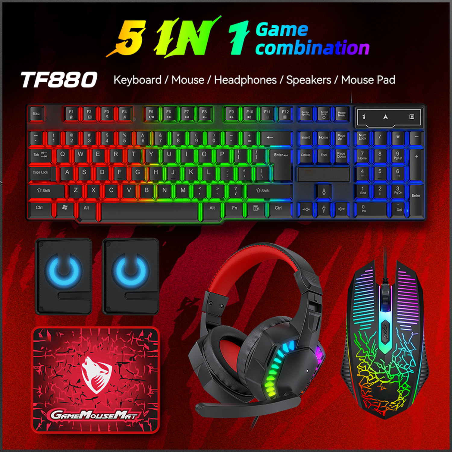 5-in-1 Set Gaming Combo Keyboa – Gaming Keyboard Extension Bewertung und Preis