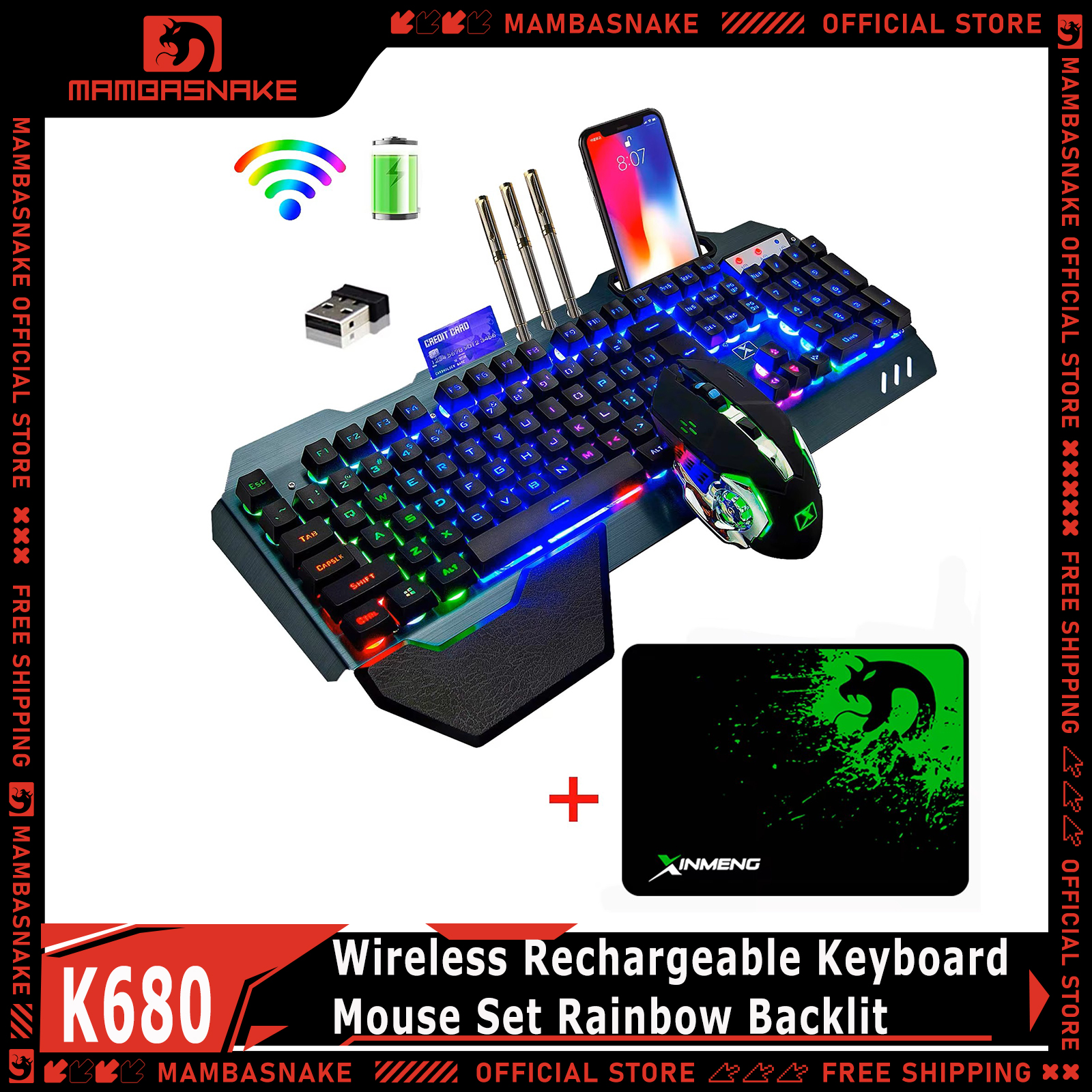 MAMBASNAKE K680 Wireless Recha – Gaming Keyboard And Mouse For Xbox Bewertung und Preis