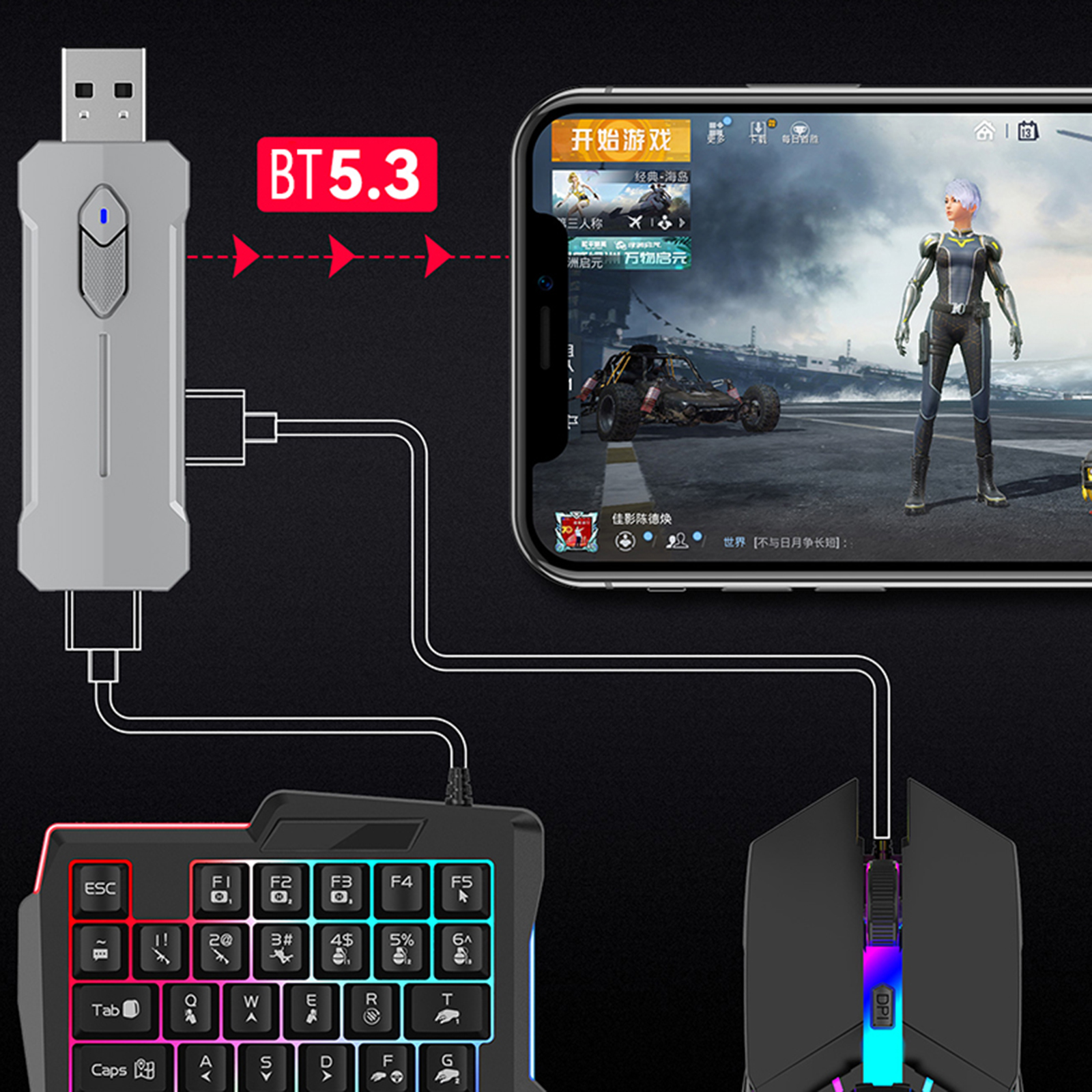 5 in 1 Mobile Game Converter K – Keyboard Mouse Bundle Gaming Bewertung und Preis