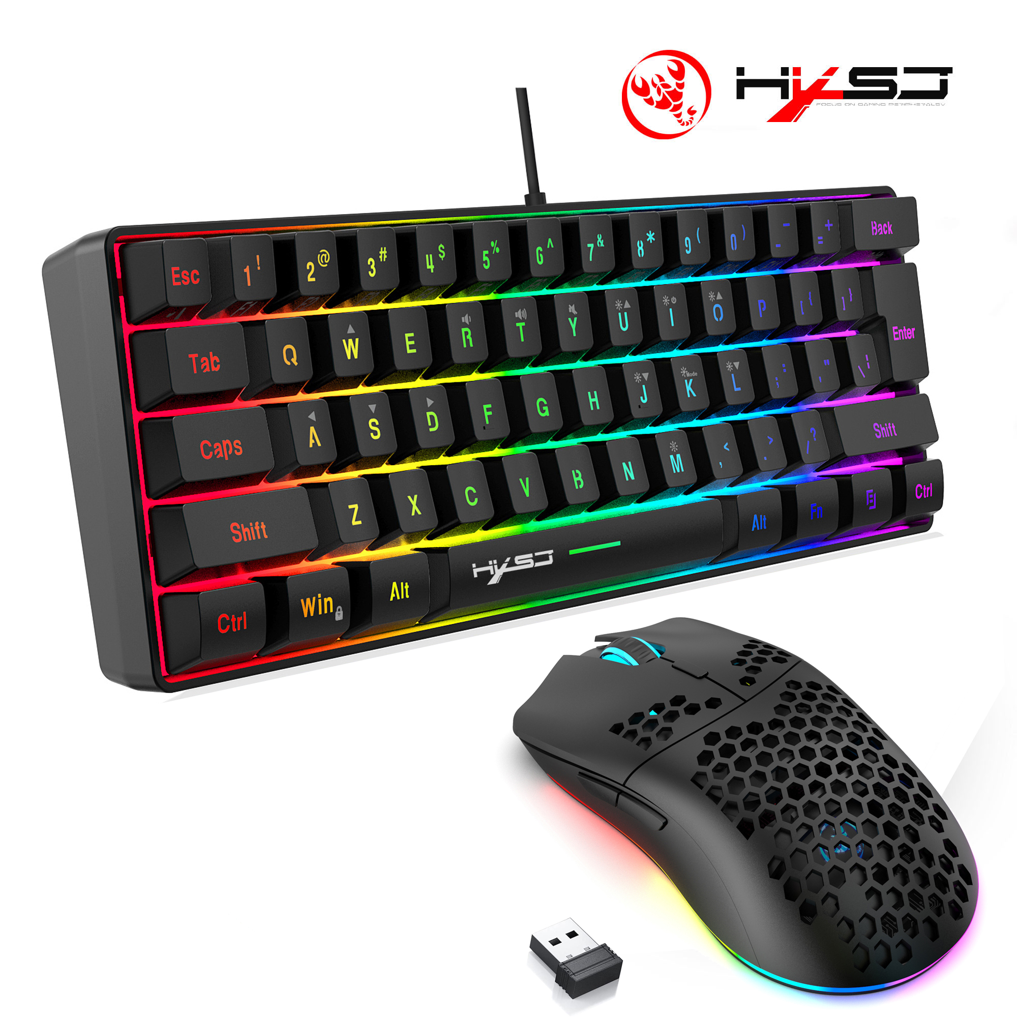 Hot sale 60% mini portable gam – Gaming Keyboard And Mouse Combo Wireless Bewertung und Preis