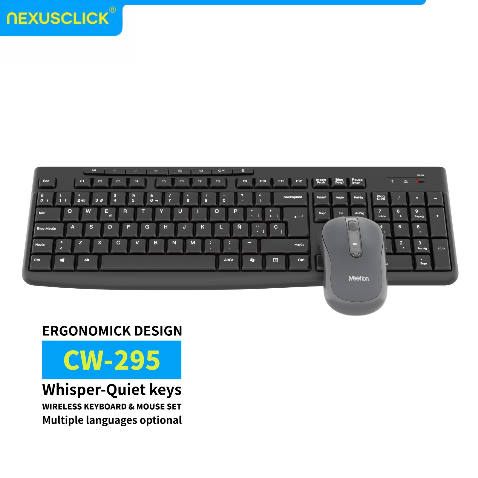NexusClick Low-Profile Ergonom – Gaming Keyboard And Mouse Combo Wireless Bewertung und Preis