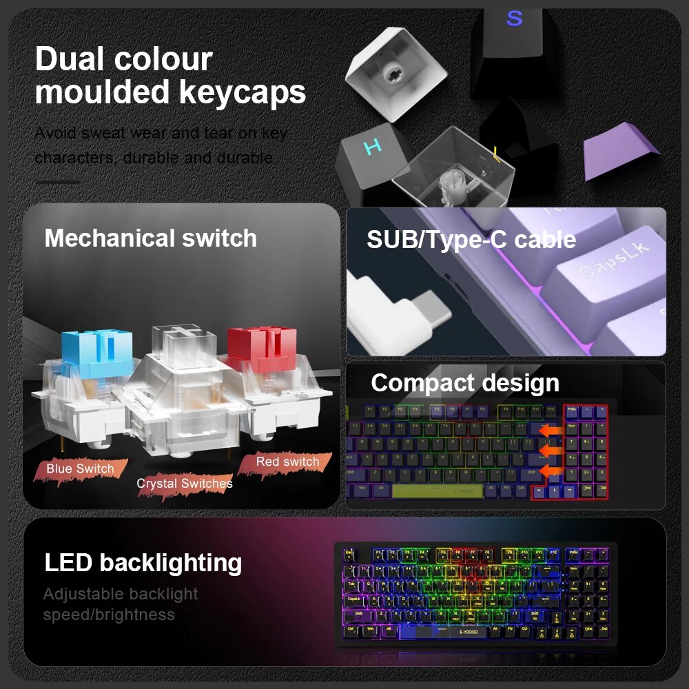 E-YOOSO Z94 USB Mechanical Gam – Gaming Keyboard Budget Bewertung und Preis